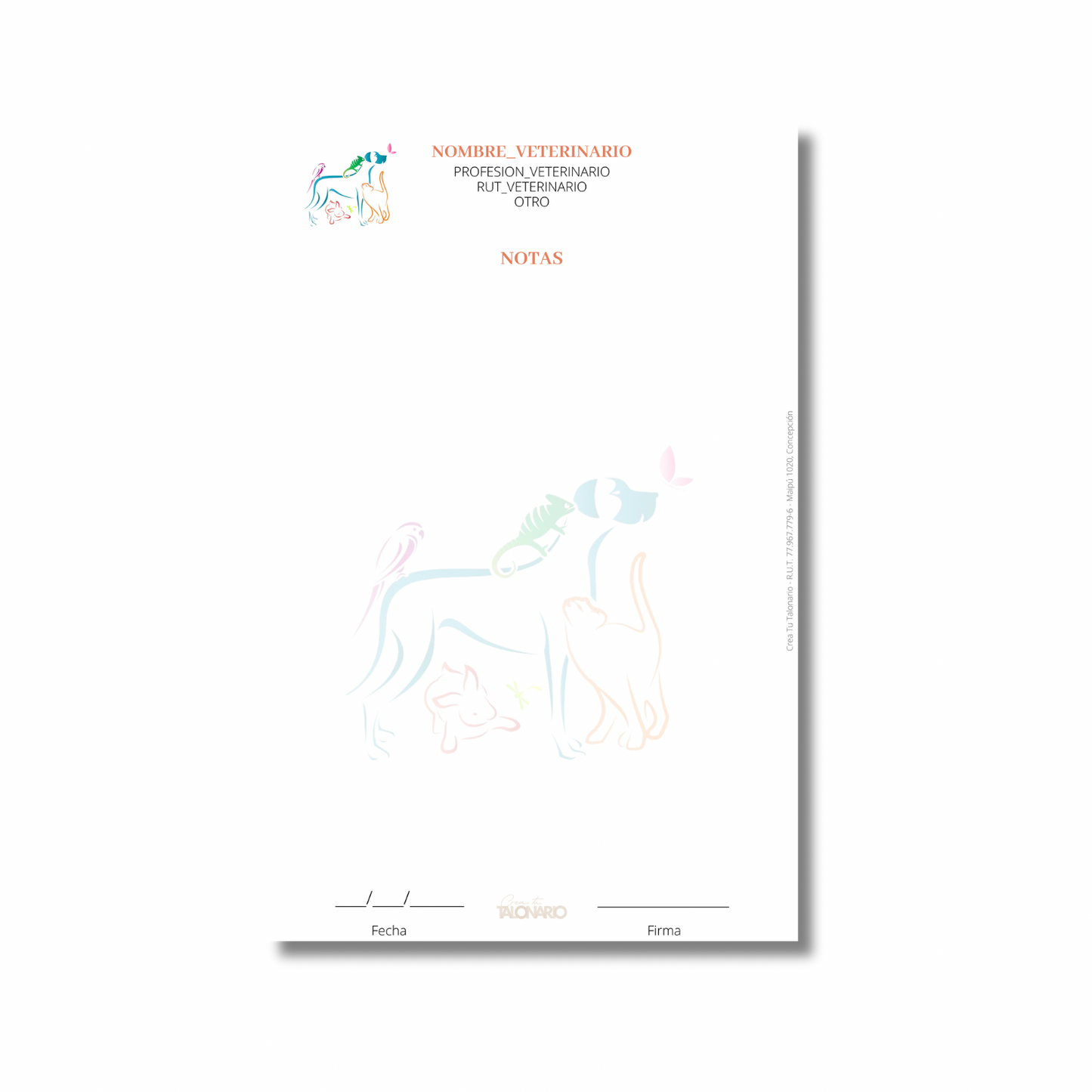 PROMO 3 Talonarios para Veterinarios/as predeterminado - 100 hojas