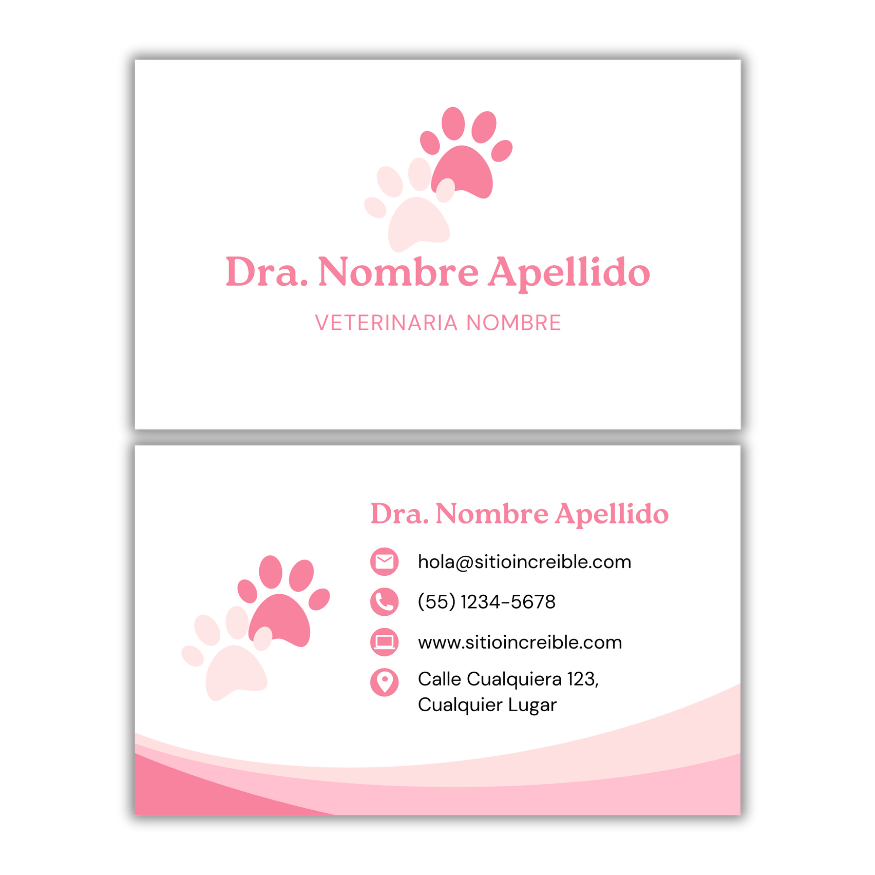 Tarjetas de Presentación Diseño Predeterminado Veterinario/a