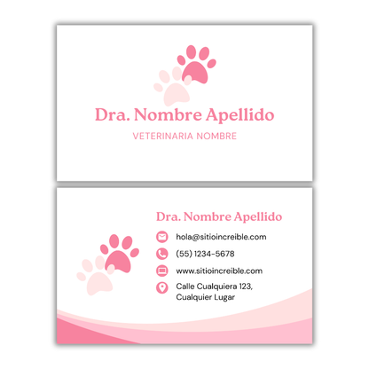 Tarjetas de Presentación Diseño Predeterminado Veterinario/a