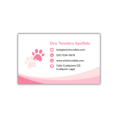 Tarjetas de Presentación Diseño Predeterminado Veterinario/a