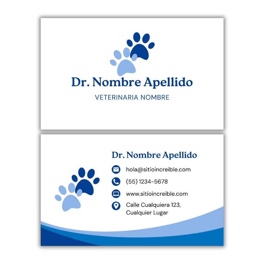 Tarjetas de Presentación Diseño Predeterminado Veterinario/a