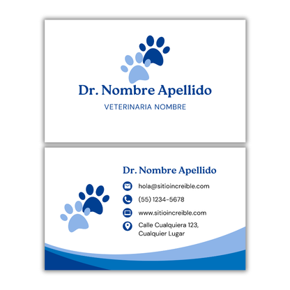 Tarjetas de Presentación Diseño Predeterminado Veterinario/a
