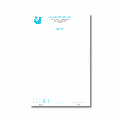 PROMO 3 Talonarios para Veterinarios/as predeterminado - 100 hojas