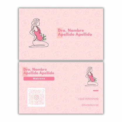 Tarjetas de Presentación Diseño Predeterminado Obstetricia