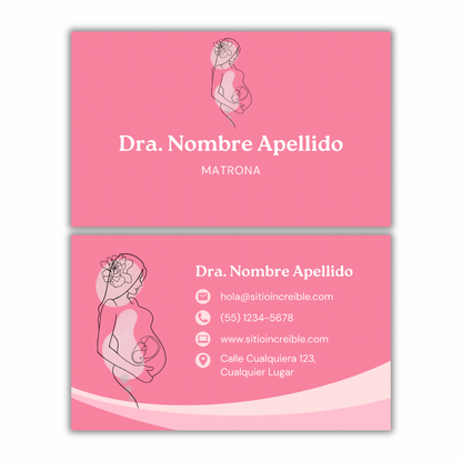 Tarjetas de Presentación Diseño Predeterminado Obstetricia