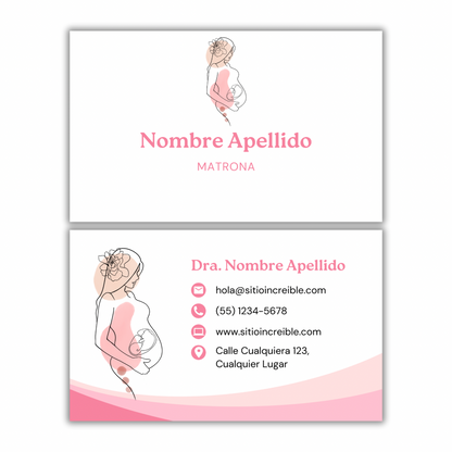 Tarjetas de Presentación Diseño Predeterminado Obstetricia