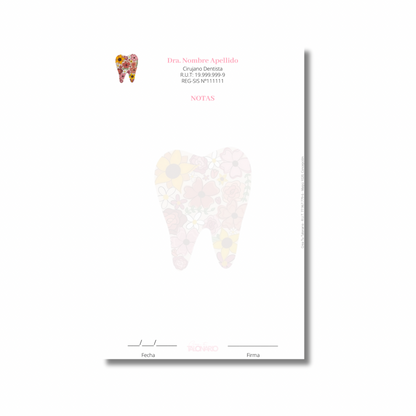 PROMO 3 Talonarios para odontólogos diseño predeterminado - 100 hojas