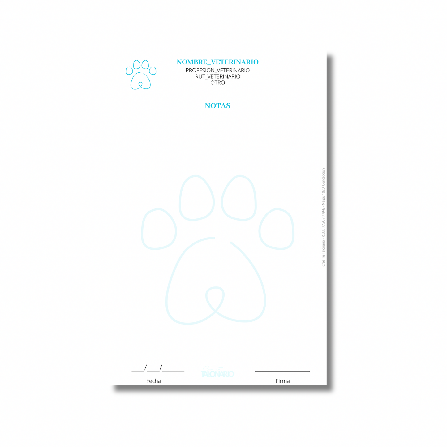 PROMO 3 Talonarios para Veterinarios/as predeterminado - 100 hojas