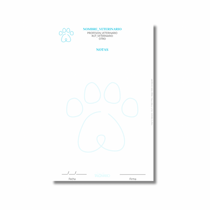 PROMO 3 Talonarios para Veterinarios/as predeterminado - 100 hojas