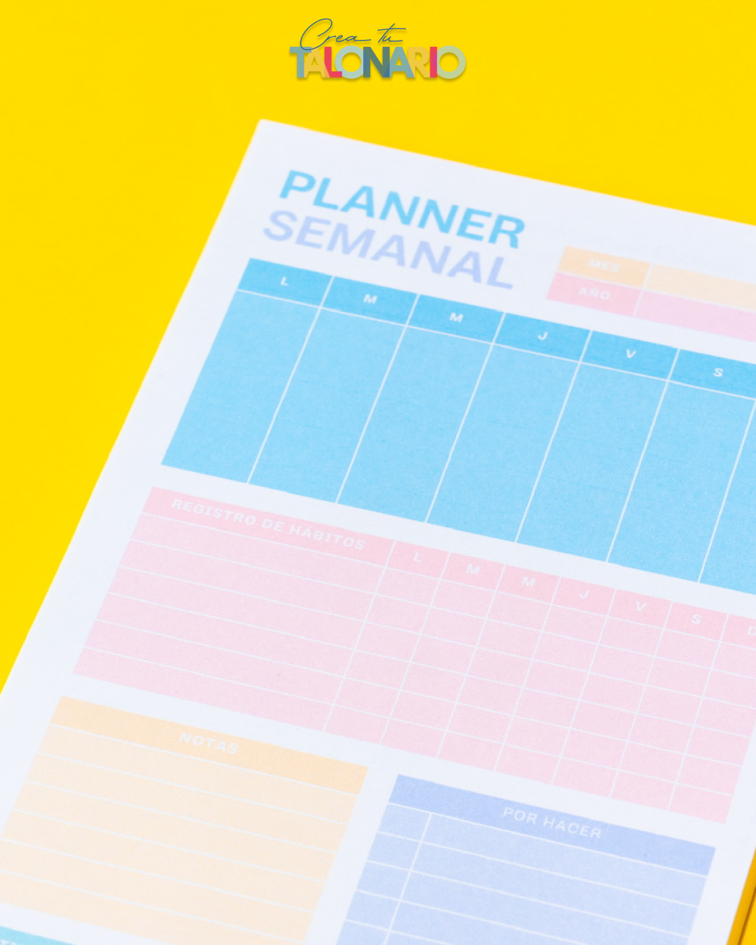 Planner Semanal media carta estilo 2