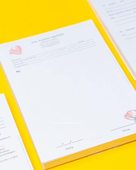 Talonario para Odontólogos personalizado - 100 hojas