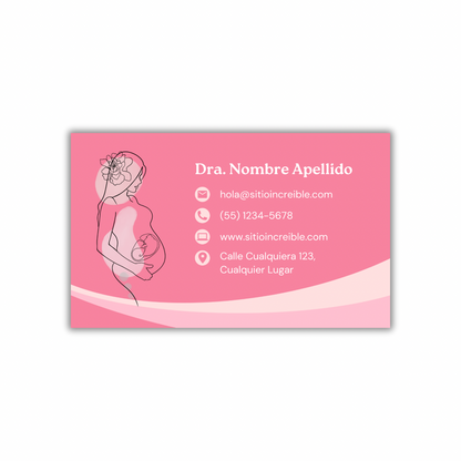 Tarjetas de Presentación Diseño Predeterminado Obstetricia