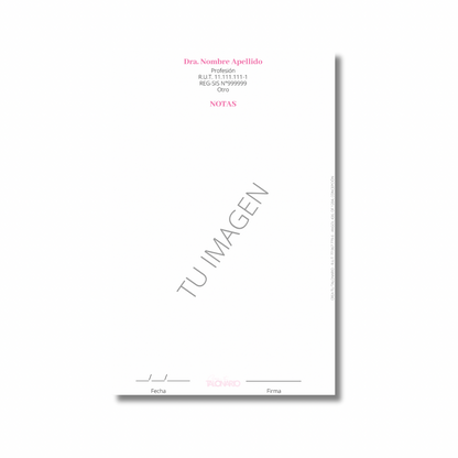 Talonario para matrona personalizado - 100 hojas