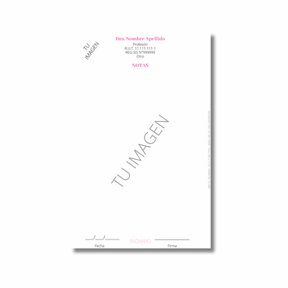 Talonario para enfermera/o personalizado - 100 hojas