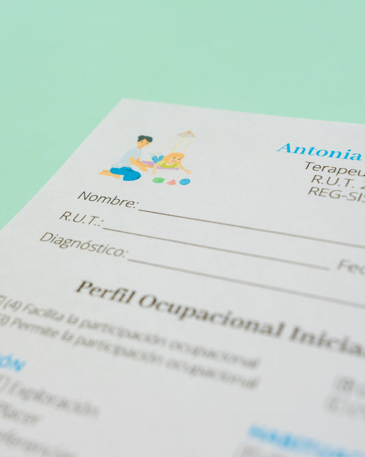 Talonario para terapeuta ocupacional personalizado - 100 hojas