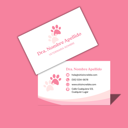 Tarjetas de Presentación Diseño Predeterminado Veterinario/a