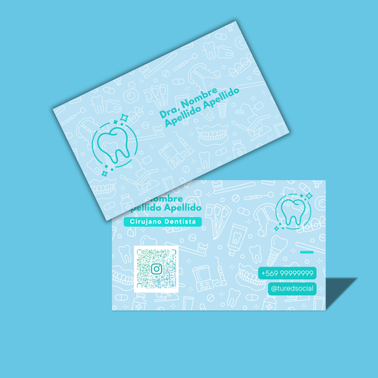 Tarjetas de Presentación Diseño Predeterminado Odontólogo/a