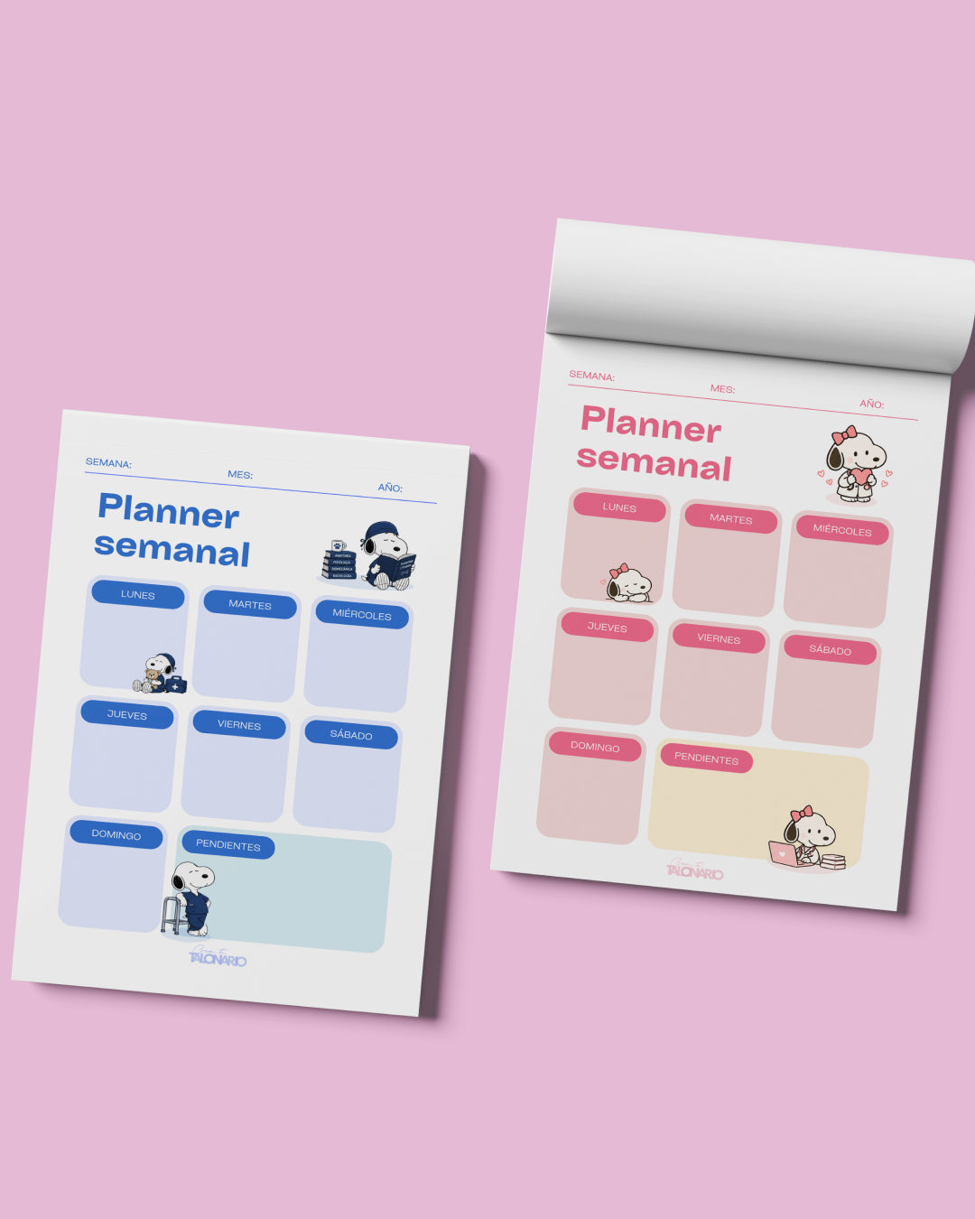 Planner personajes 60 hojas